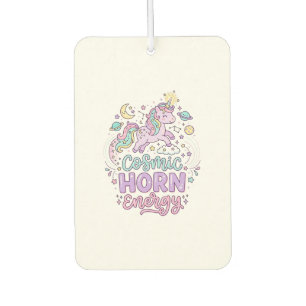 Désodorisant Pour Voiture T-shirt graphique pastel mignon énergie corne cosm