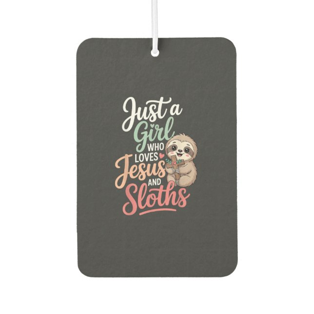 Désodorisant Pour Voiture T-shirt Juste Une Fille Qui Aime Jésus et Les Pare (Devant)