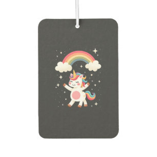 Désodorisant Pour Voiture T Shirt Licorne Dabant - Danse Drôle de Dab Arc-en