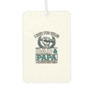 Désodorisant Pour Voiture T-shirt micro vintage titres Papa et Papa rock_