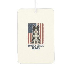 Désodorisant Pour Voiture T-shirt vintage chien patriote papa Border Collie 
