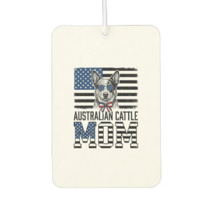 Désodorisant Pour Voiture T-shirt vintage patriotique Maman Blue Heeler_
