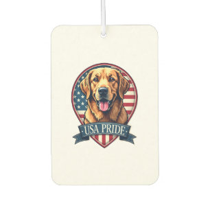 Désodorisant Pour Voiture T-shirt vintage pour chien Golden Retriever USA Pr