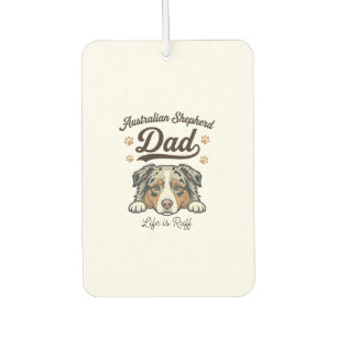 Désodorisant Pour Voiture T-shirt vintage Vie de papa Australian Shepherd es