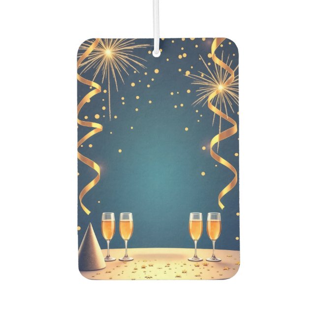 Désodorisant Pour Voiture table garnie de verres de vin (Devant)