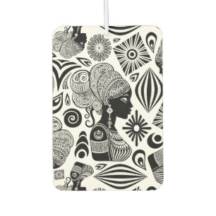 Désodorisant Pour Voiture Tatouage Tribal Portrait de Fille Africaine