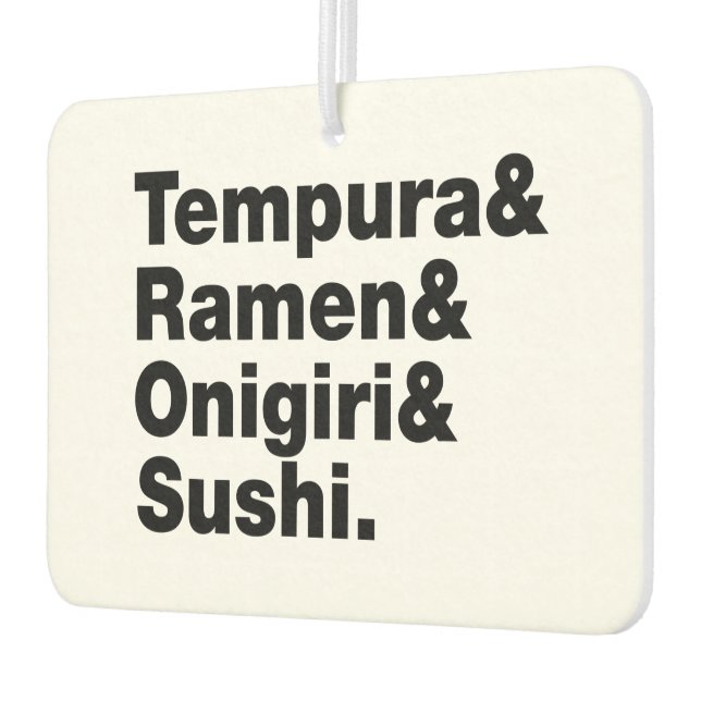 Désodorisant Pour Voiture Tempura & Ramen & Onigiri & Sushi. (Gauche)