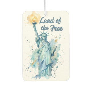 Désodorisant Pour Voiture "Terre de la Liberté - Statue de la Liberté à l'aq