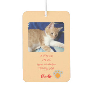 Désodorisant Pour Voiture Texte humoristique de photo de chat pour la Saint-