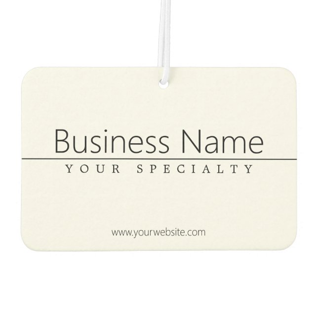 Désodorisant Pour Voiture Texte noir classique simple sur blanc (Dos)