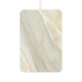 Désodorisant Pour Voiture Texture de marbre de Carrare aux veines dorées