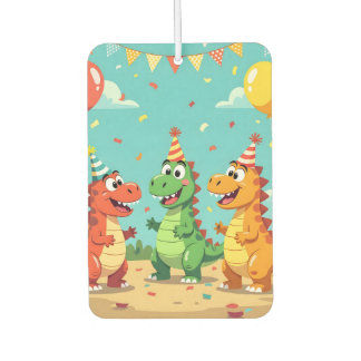 Désodorisant Pour Voiture Thème d'anniversaire dinosaures joyeux