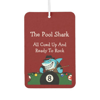 Désodorisant Pour Voiture Thème de billard de requin de piscine drôle pour v