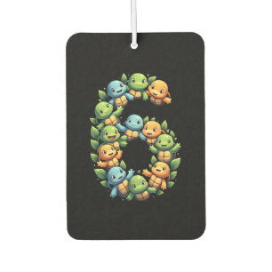 Désodorisant Pour Voiture Thème de fête Tortue de mer Tortue 6ème Anniversai
