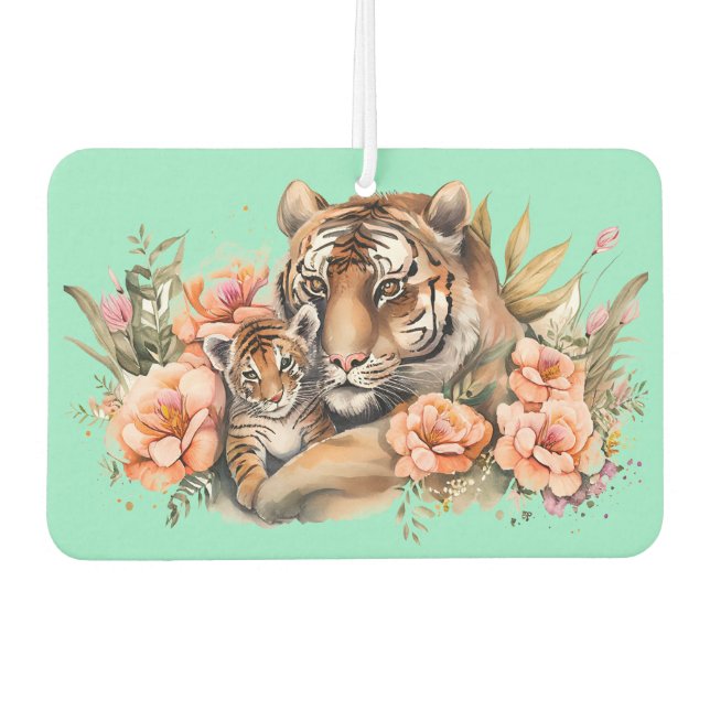 Désodorisant Pour Voiture Tigre et petit  (Devant)