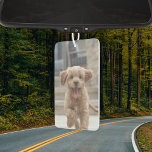 Désodorisant Pour Voiture Ton chien | 2 Photo Télécharger Cute Pet Picture<br><div class="desc">Personnalisez votre propre modèle pour inclure 2 de vos photos préférées de chien, chat, animaux de compagnie, bébé, enfants, famille ou amis! Un modèle facile à personnaliser pour créer votre propre design avec vos images. Le cadeau parfait pour un être cher ! Les images affichées sont à des fins d'illustration...</div>