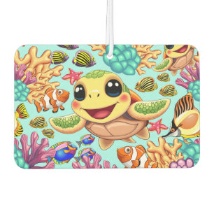 Désodorisant Pour Voiture Tortue de mer Bébé heureux et mignonne personnage