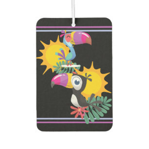 Désodorisant Pour Voiture Toucans tropicaux double face