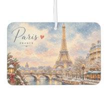 Tour Eiffel Noël Hiver Rivière seine dans la neige