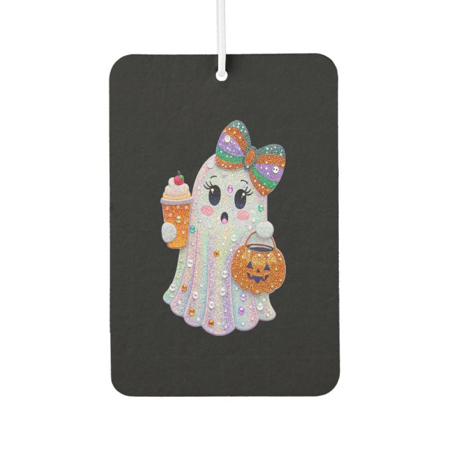 Désodorisant Pour Voiture Trendy Halloween Rhinestones Ghost (Devant)