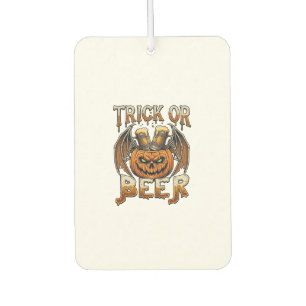Désodorisant Pour Voiture Trick Or Beer Halloween Citrouille Squelette Ailes
