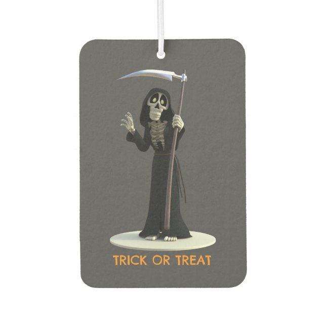 Désodorisant Pour Voiture Trick or Treat. Cartoon Grim Reaper (Devant)