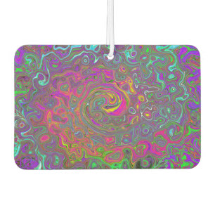 Désodorisant Pour Voiture Trippy Hot rose Abstrait Retro Liquid Swirl