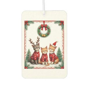Désodorisant Pour Voiture Trois Chat Drôle De Noël Chat Sale Sweat De Noël M