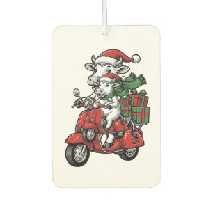 Désodorisant Pour Voiture Trottinette à cheval de Noël drôle Design Vintage_