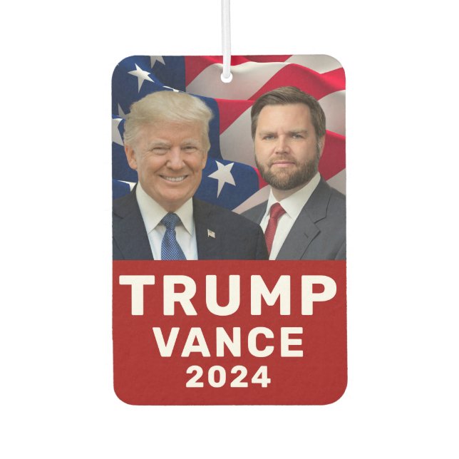 Désodorisant Pour Voiture Trump Vance 2024 (Devant)