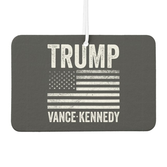 Désodorisant Pour Voiture Trump Vance Kennedy Election 2024 - Drapeau améric (Devant)