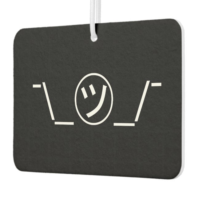 Désodorisant Pour Voiture Tsu Kana Shrug Emoticon -\_ ㋡_/+Japonais Kaomoji (Gauche)