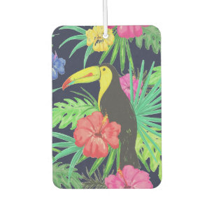 Désodorisant Pour Voiture Tucan tropical et forêt tropicale Feuille