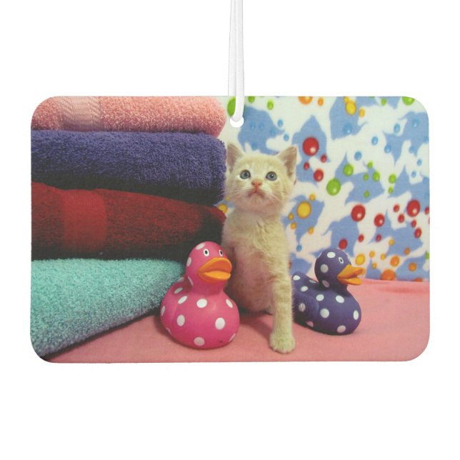 Désodorisant Pour Voiture Tuffy McStuff's Bathtime (Kitten / Cat) (Devant)