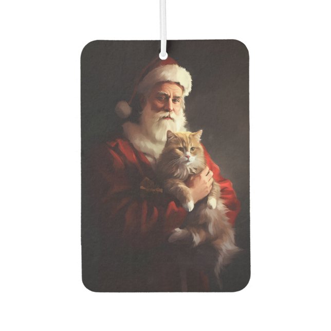 Désodorisant Pour Voiture Turc Angora Chat Santa Claus Festif Noël