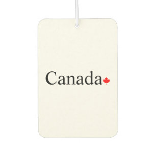 Désodorisant Pour Voiture Typographie canadienne à la feuille d'érable rouge