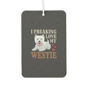 Désodorisant Pour Voiture Typographie de l'amour du chien Westie
