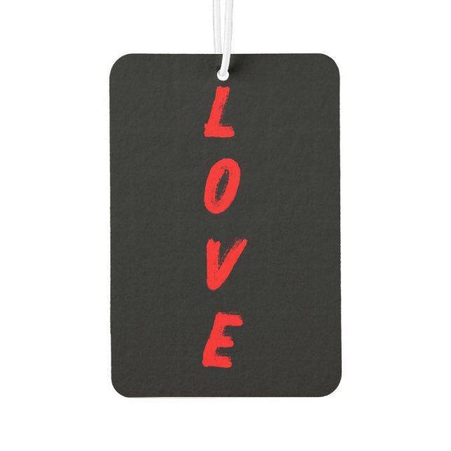 Désodorisant Pour Voiture Typographie verticale LOVE (Dos)
