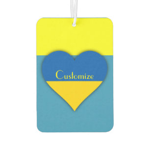 Désodorisant Pour Voiture Ukraine Drapeau bleu jaune Thunder_Cove