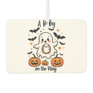 Désodorisant Pour Voiture Un bébé sur le chemin Pastel Ghost Pregnancy Hallo