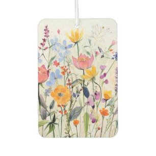 Désodorisant Pour Voiture Un design floral fantaisiste, fleurs sauvages 