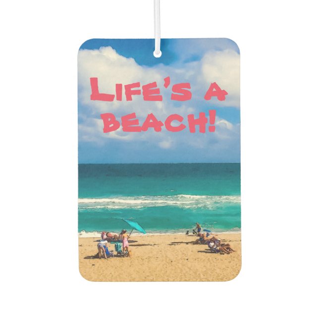 Désodorisant Pour Voiture Une journée à la plage (Devant)
