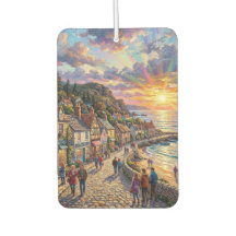 Une promenade de village balnéaire magnifique au c