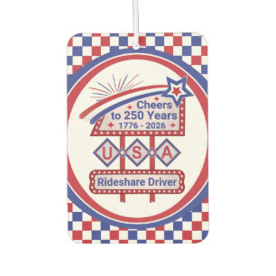 Désodorisant Pour Voiture USA 250 personnalisé - Marquee Rétro Patriotique