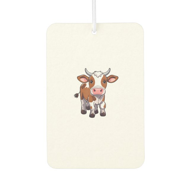 Désodorisant Pour Voiture Vache charmante au dessin (Devant)