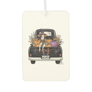 Désodorisant Pour Voiture Vache des Highlands Halloween avec camion