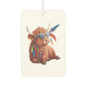 Désodorisant Pour Voiture Vache des Highlands Png, Vache Cool Png, Lunettes