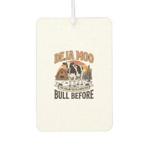 Désodorisant Pour Voiture Vache drôle Deja Moo Création de chemise western v