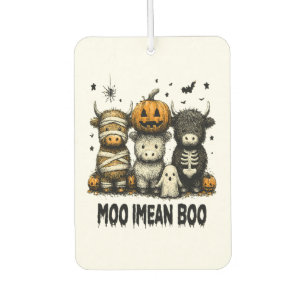 Désodorisant Pour Voiture Vache Highland d'Halloween effrayante