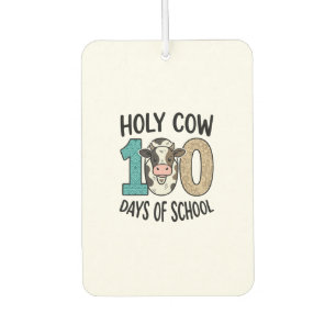 Désodorisant Pour Voiture Vache sacrée 100 jours d'école Vintage T-shirt de